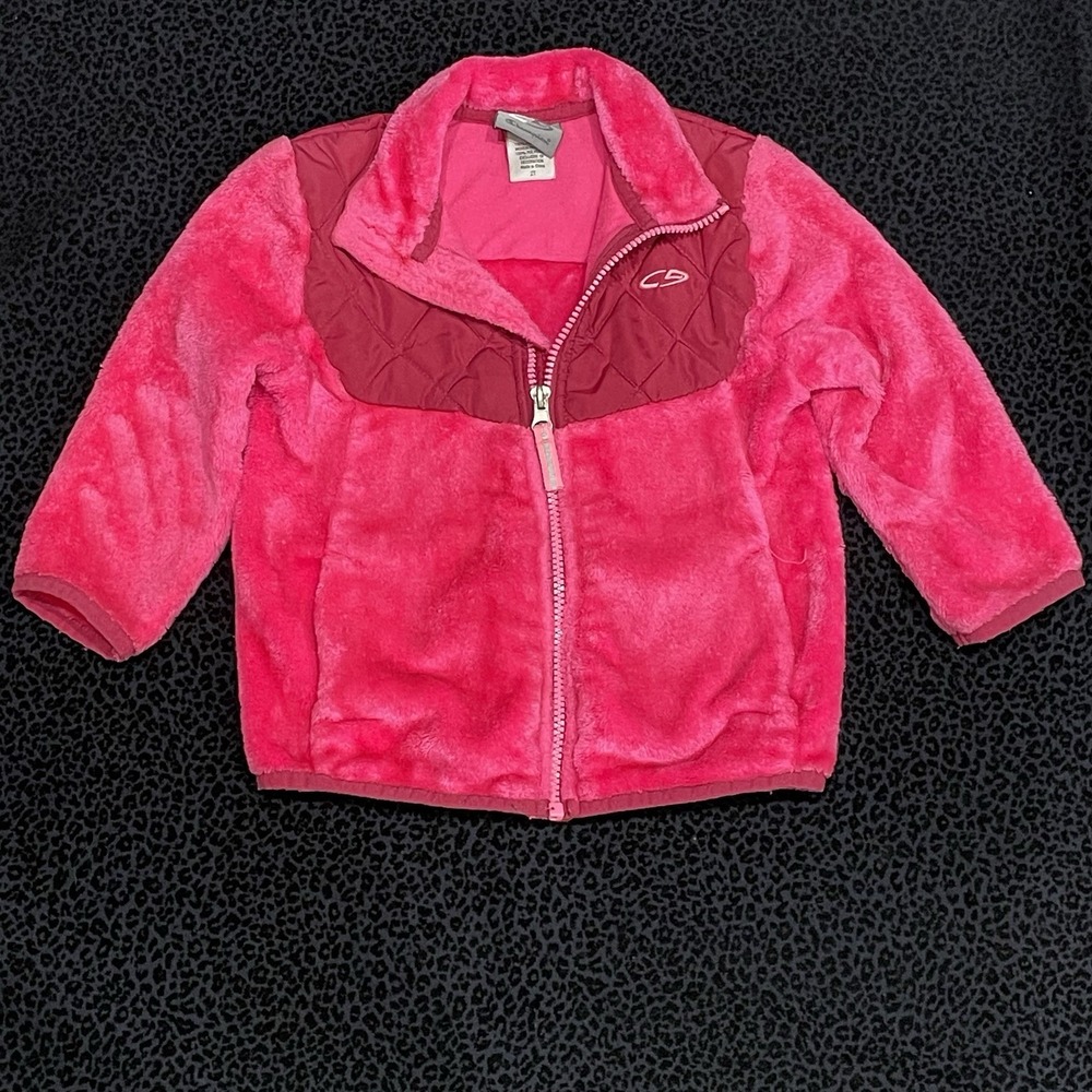 Champions Girls Fleece Jacket Back To School Fall Pink 2T Full Zip Layering